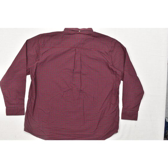 The Foundry Supply Co. Men's Red Plaid Button-Down Shirt Long Sleeve Size 2XLT - Picture 3 of 8